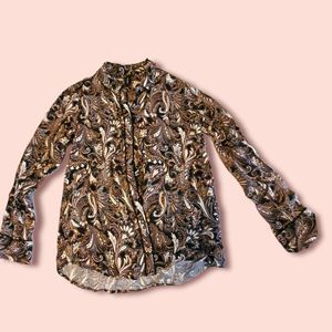 Xs boho soya concept button down blouse